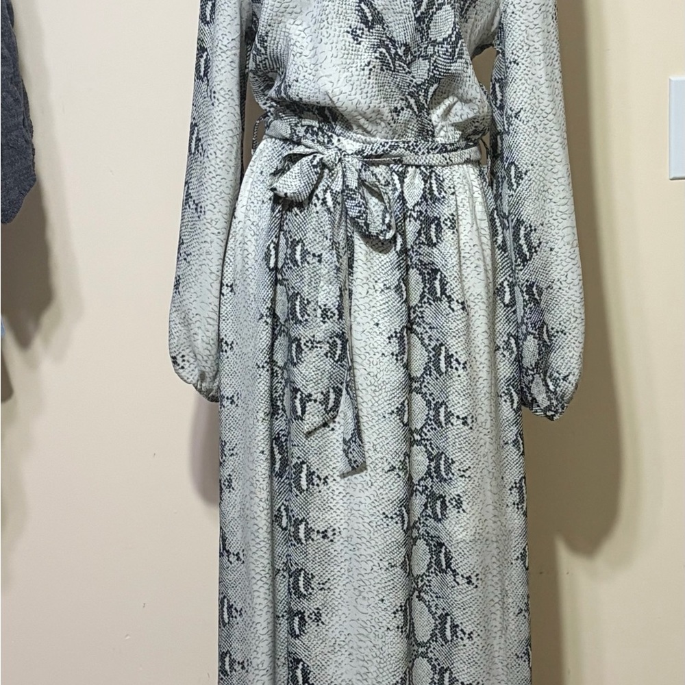 Snake Print Maxi Dress